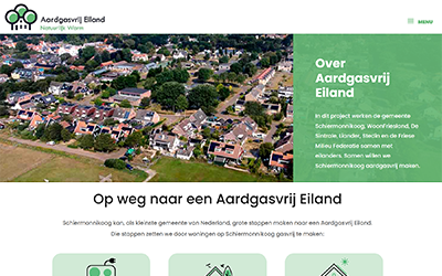 Website Aardgasvrij Eiland online